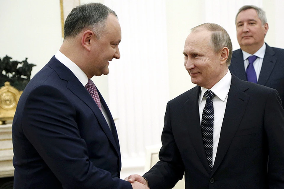 Президент Молдавии Игорь Додон и Владимир Путин.