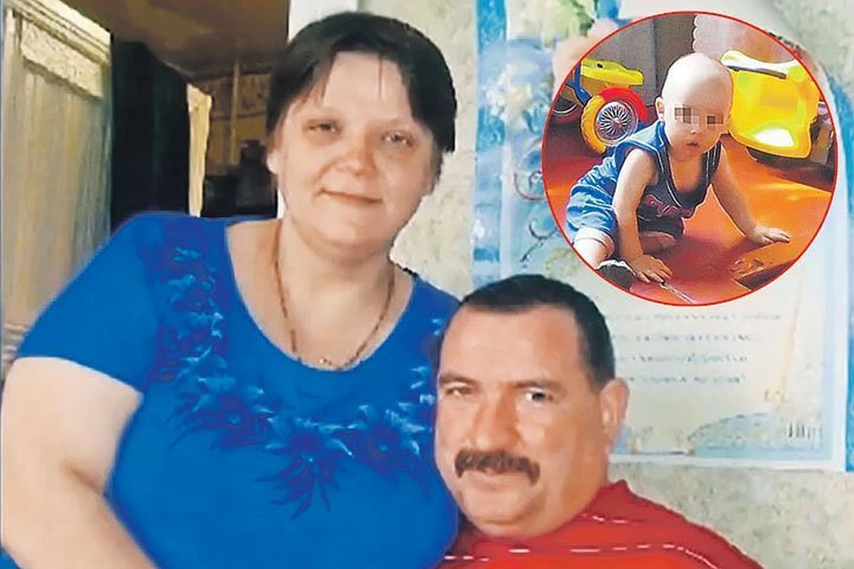 Елена хотела родить Сергею родного ребенка, но не получалось. Тогда она тайно забрала из больницы отказника Матвейку (на фото в круге). Фото: Первый канал, ok.ru