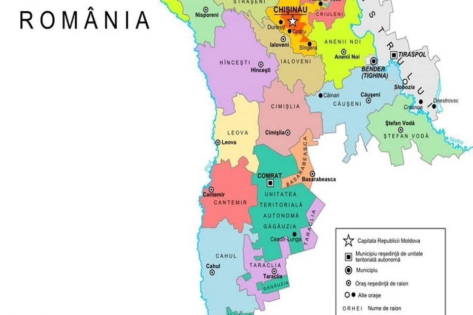 Карта молдавии гагаузия приднестровье