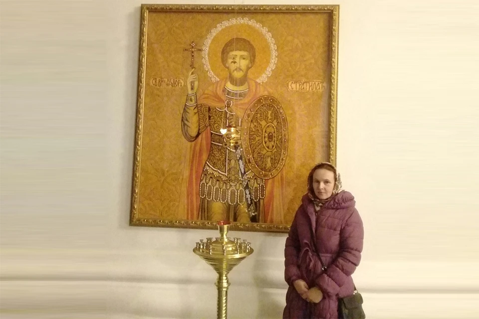 Эту икону Вероника сделала для храма в Переславле-Залесском, что в России. Фото: соцсети