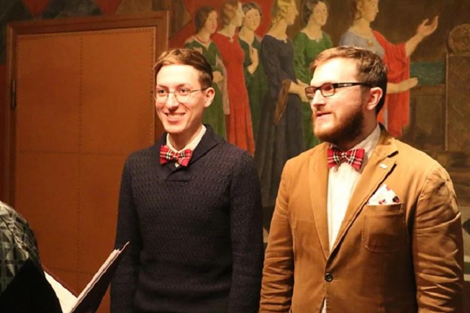 Евгений Войцеховский и Павел Стоцко во время церемонии в Копенгагене.
