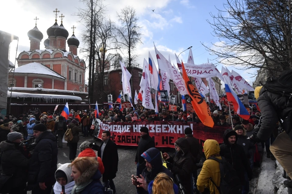Из-за шествия оппозиции был перекрыт центр Москвы