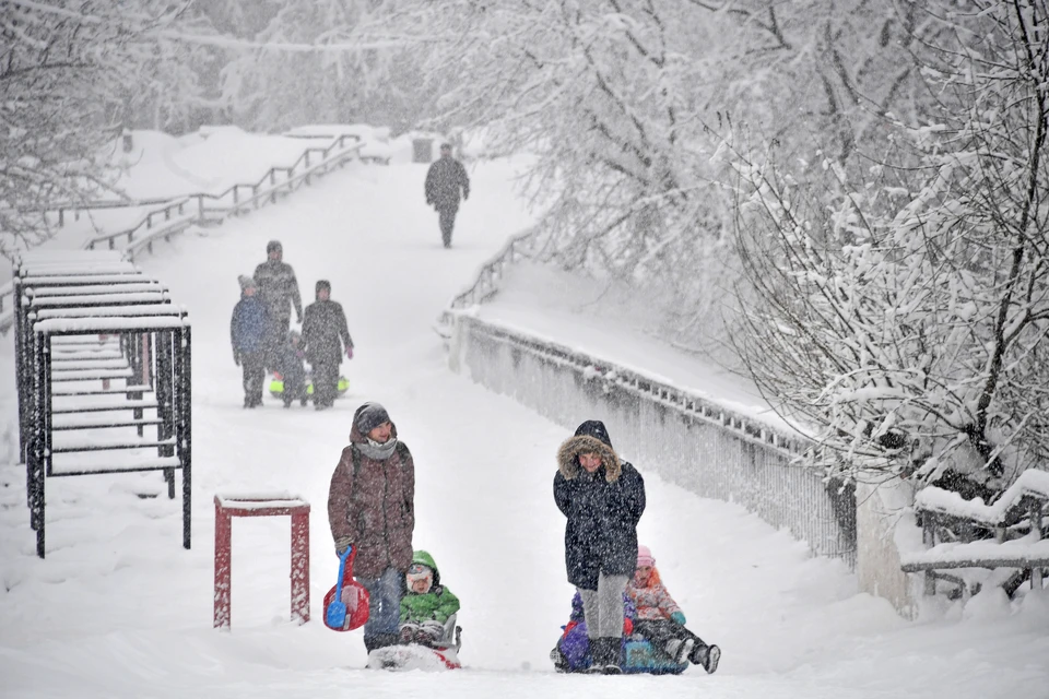 В Москве и области весь день обещают снег, метель, местами сильный снегопад