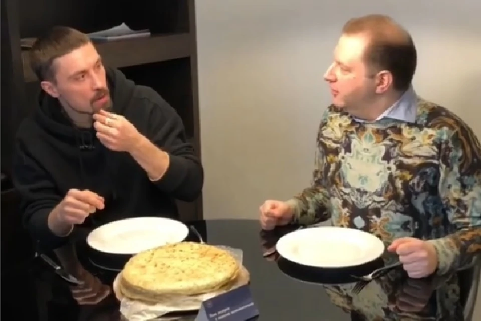 Дима Билан и его дуг-продюсер разрекламировали традиционное блюдо Кабардино-Балкарии. Фото: скриншот видео