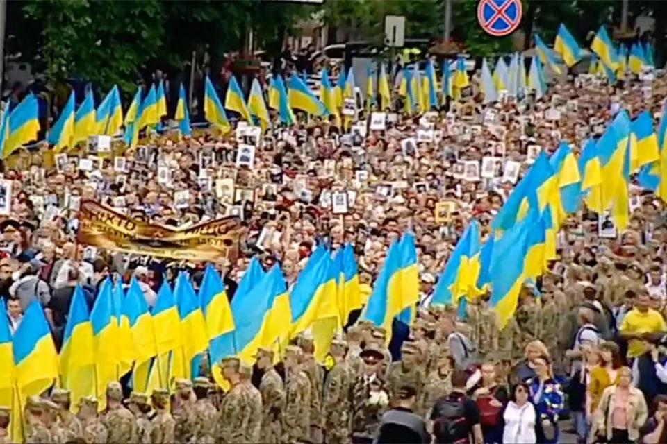 День Победы в Киеве. Фото: скрин с видео телеканала Интер
