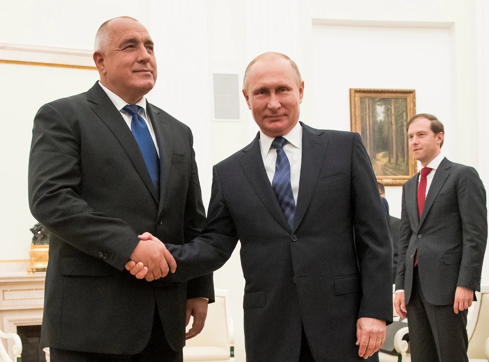 Владимир Путин и премьер-министр Болгарии Бойко Борисов перед началом переговоров в Кремле.