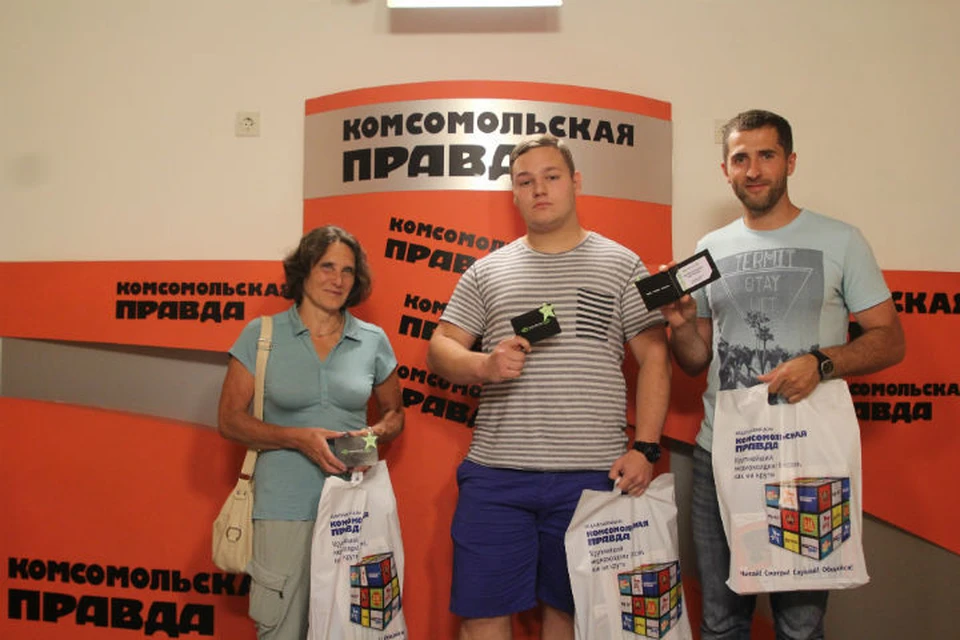 Вот они, наши победители: Марина Балышева, Арсений Габов и Илья Киселев (слева направо)