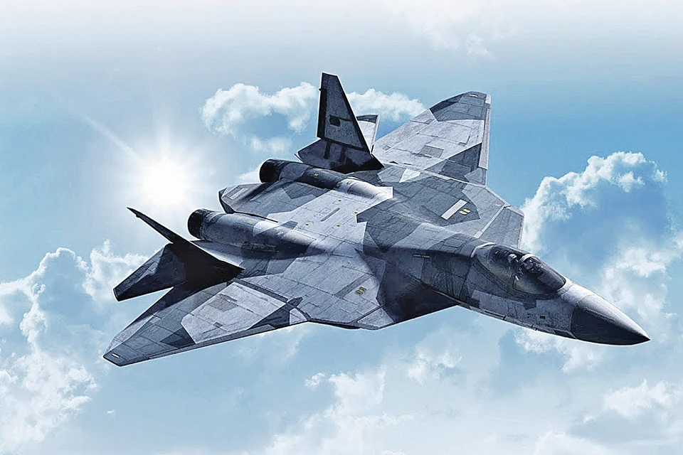 Су-57 - самый современный отечественный военный самолет.