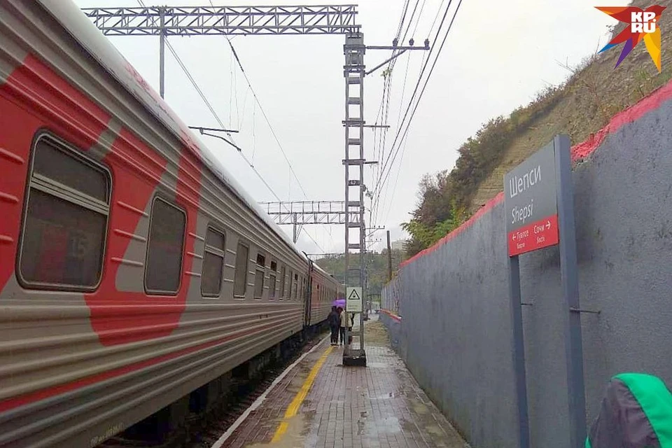 Поезд остановился на станции "Шепси". Фото: предоставлено слушателем Радио "Комсомольская правда".