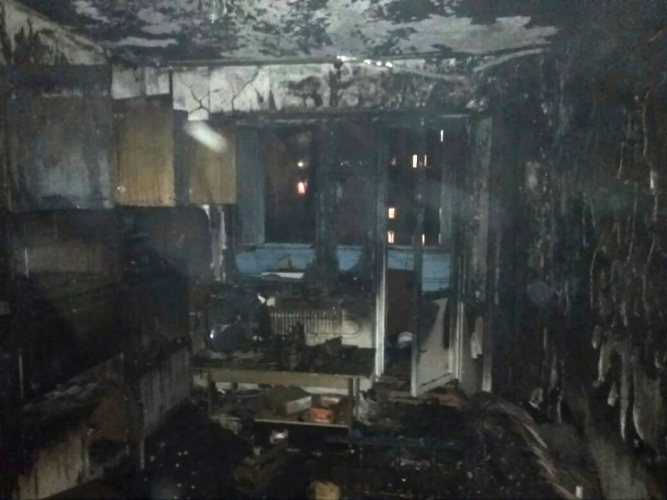 Квартира полностью выгорела
