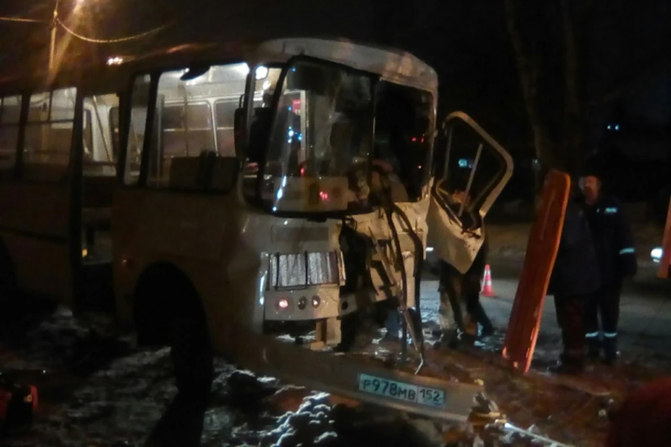 Автобус с пассажирами на полном ходу врезался в дерево в Нижегородской области. Фото: Дмитрий Подорожный