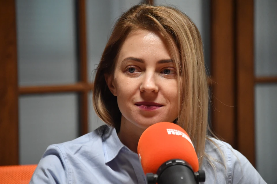 Наталья Поклонская в студии радио "Комсомольская правда"