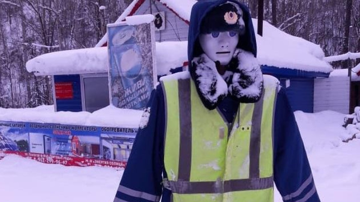 Манекен полицейского резко сократил число ДТП на проблемной дороге в  Хабаровском крае - KP.RU