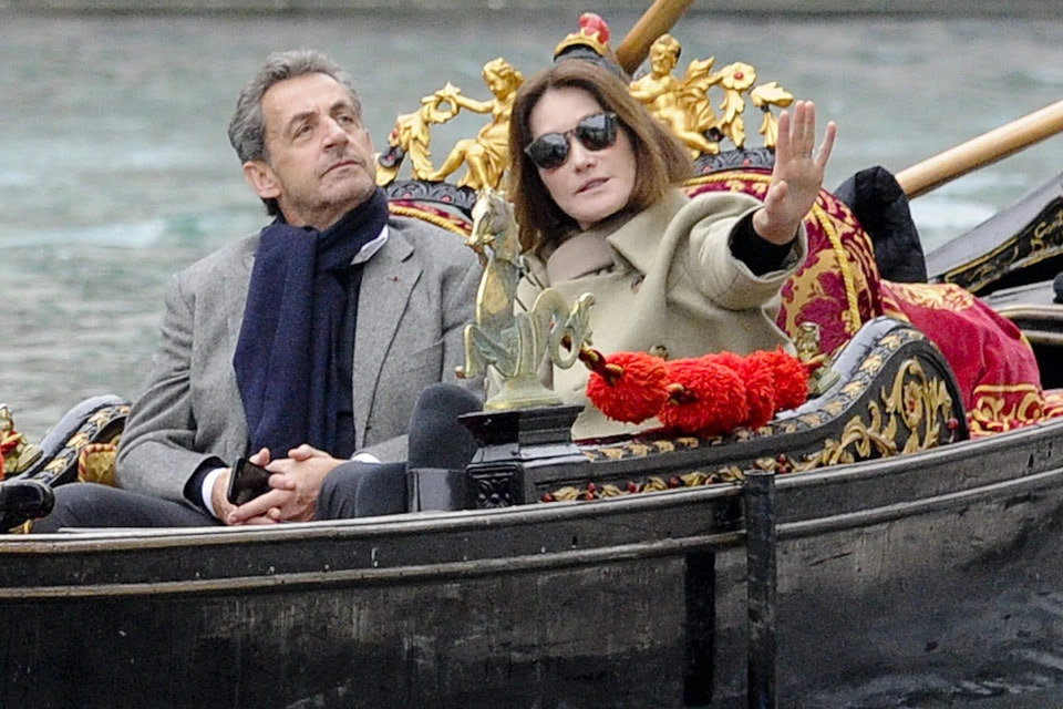 Николя Саркози и Карла Бруни в Венеции.