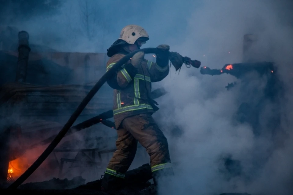 Пожарные вынесли из огня тела троих детей. Фото: Николай ОБЕРЕМЧЕНКО.