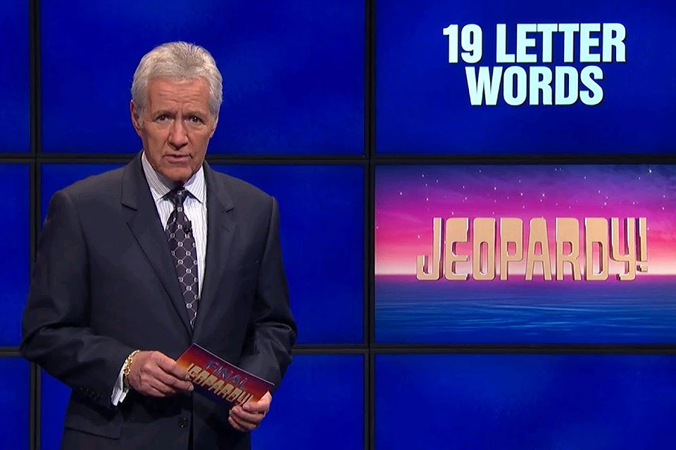 Американский телеведущий шоу Jeopardy Алекс Требек.