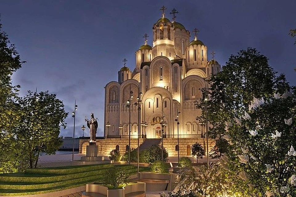 Так мог выглядеть храм, если бы его построили в сквере у Театра драмы. Фото: minstroy.midural.ru