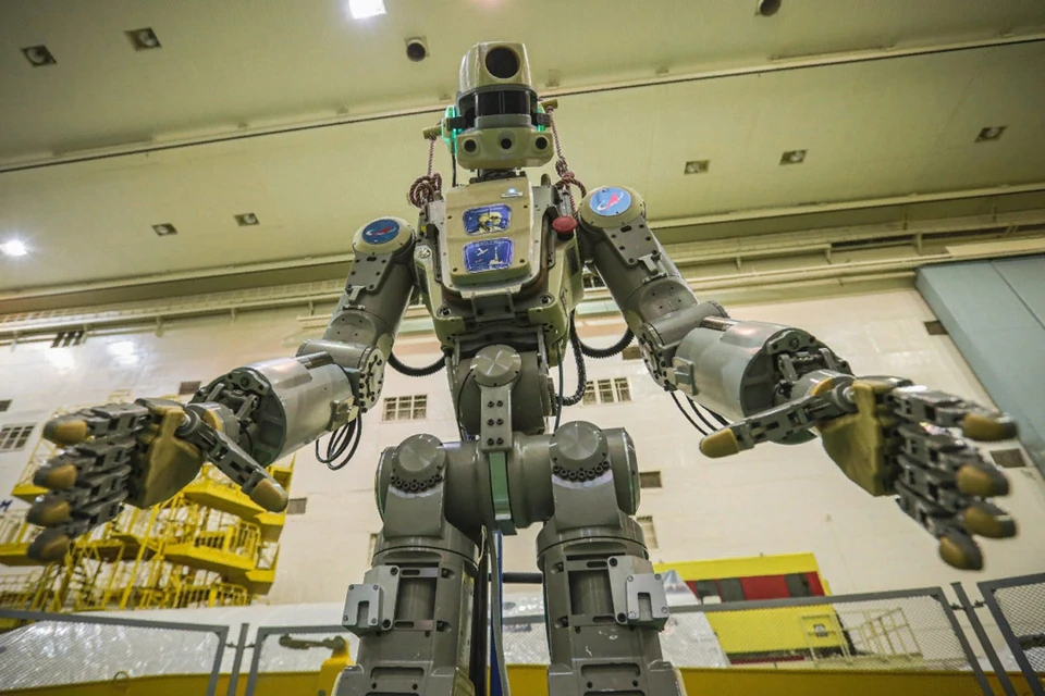 Робот Федор проходит предполетное тестирование на «Байконуре». Фото: Роскосмос.