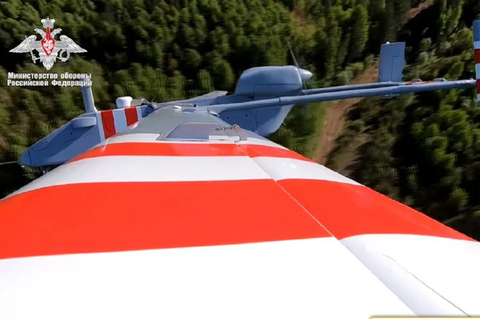Минобороны России опубликовало видео первого полета беспилотника "Форпост-Р"