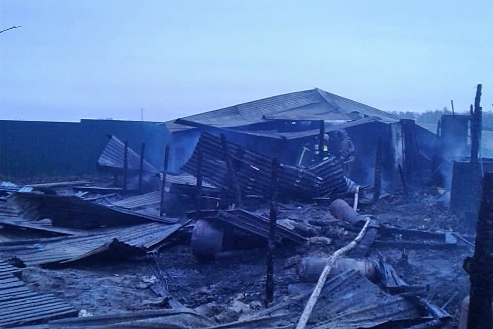 В Подмосковье в бытовках тепличного хозяйства сгорели шесть человек. Фото: ГУ МЧС.