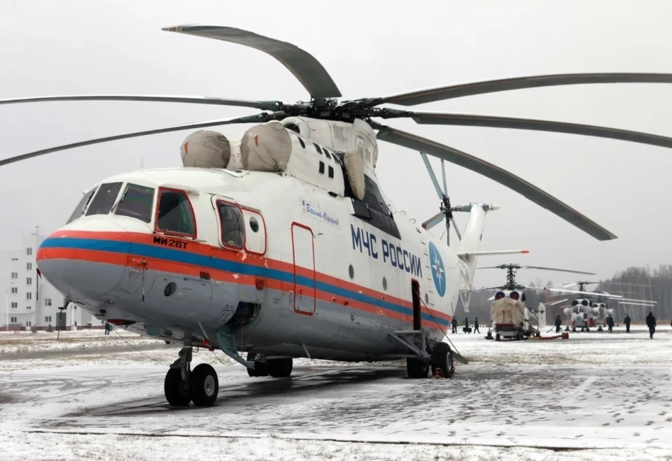 Крупнейший в мире вертолет Ми-26 экстренно сел в Красноярском крае. Фото:rhc.aero.