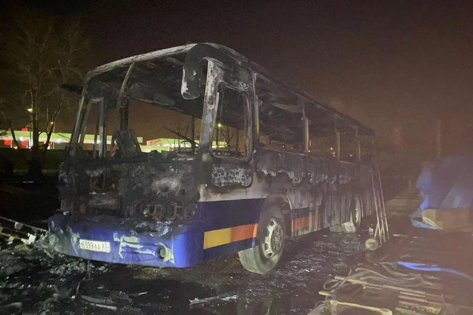 Автобусы подожгли в ночь на 19 января