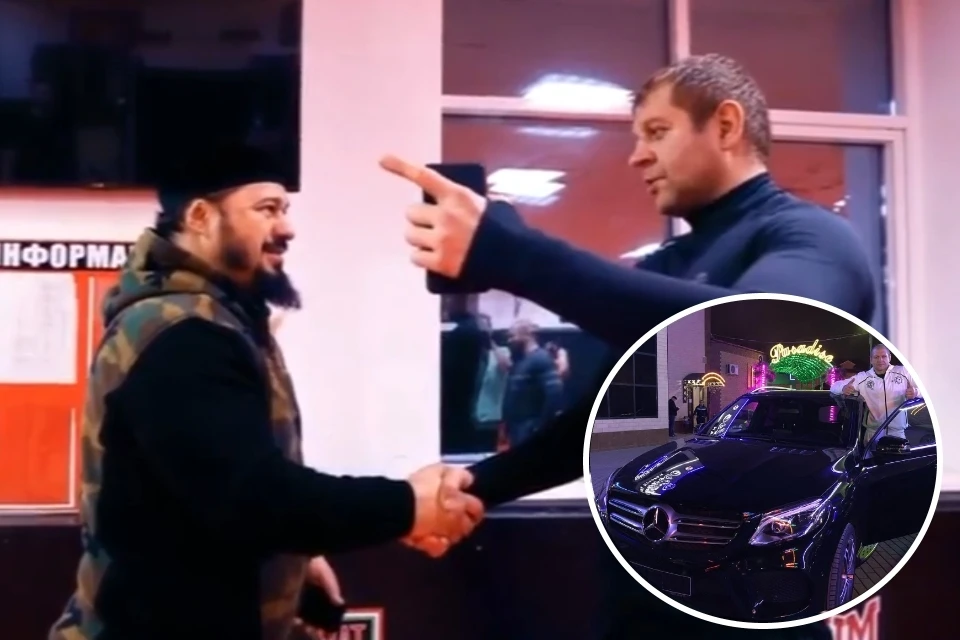 Александр Емельяненко поспорил с командиром СОБР «Терек». Фото: кадр видео