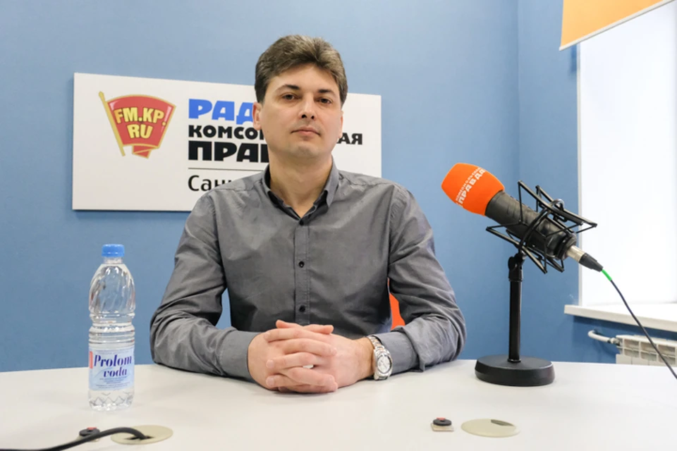 Андрей Галынин в студии радио «Комсомольская Правда в Петербурге», 92.0 FM
