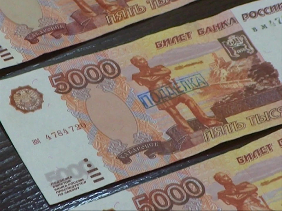 В Смоленске сотрудники банка обнаружили две фальшивки. Фото: УМВД России по Смоленской области.