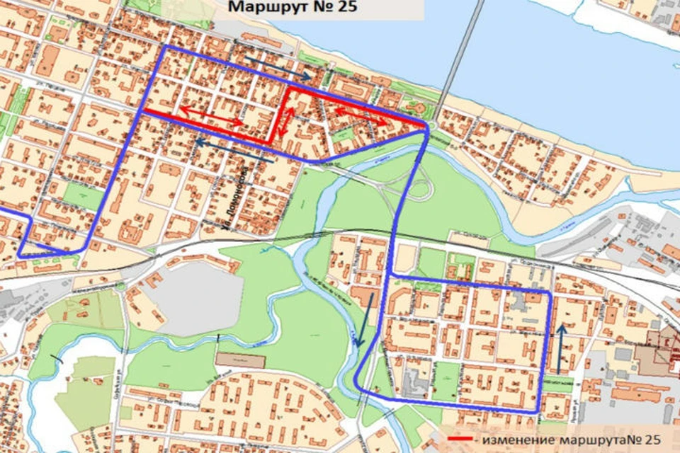 Карта 71 маршрута