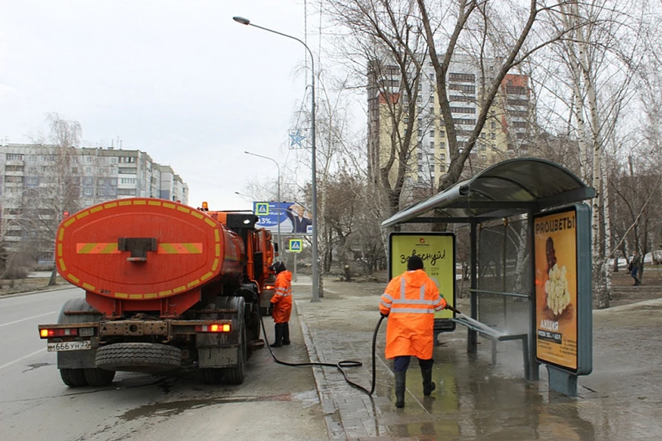 Повторная мойка остановок в Барнауле