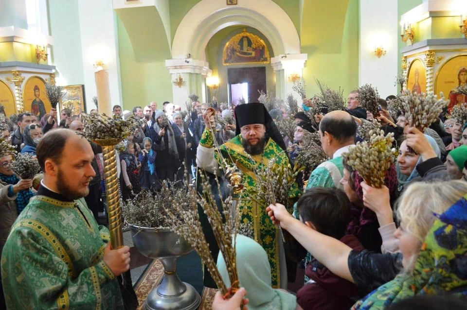 Вербное воскресенье во Владивостоке. Фото: пресс-служба Владивостокской епархии