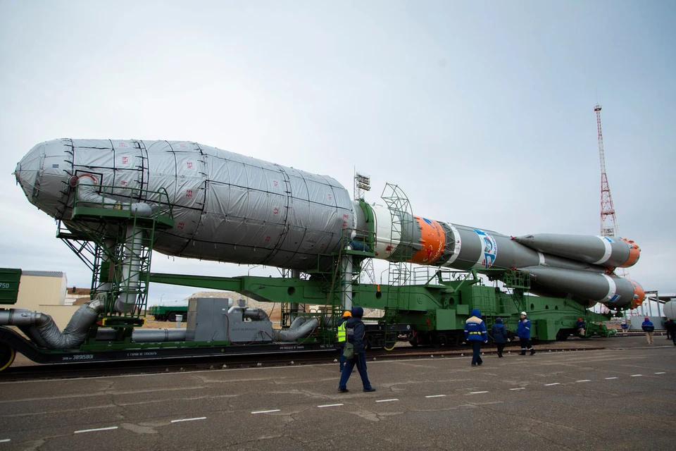 Корабль «Союз 2.1б», отправивший на орбиту 34 спутника OneWeb 21 марта 2020 года.