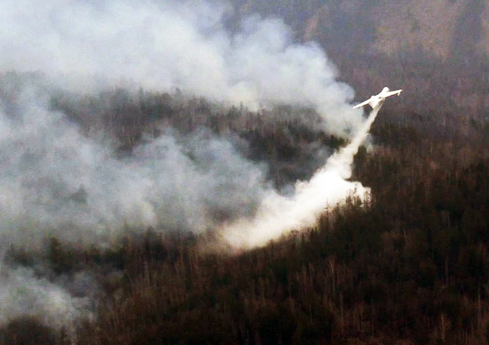 В Забайкальском крае тушат лесные пожары при помощи авиации. Фото: ГУ МЧС РФ по Забайкальскому краю