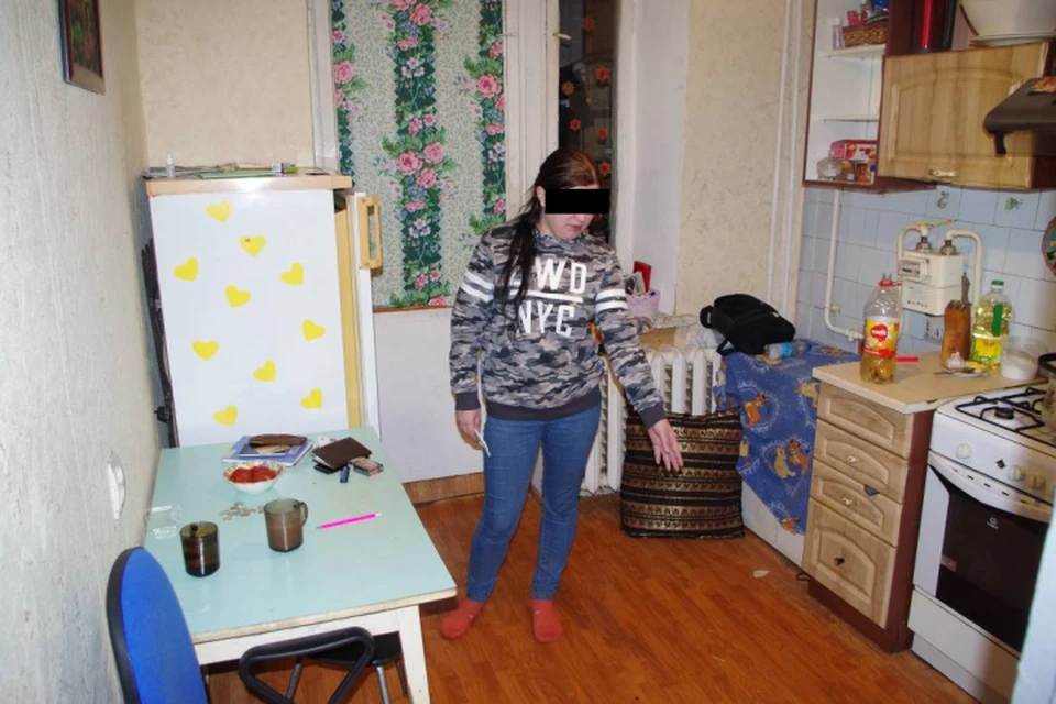 Мария Кесаян на следственном эксперименте.