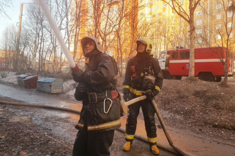 Пожар произошел в нежилом доме. Фото: МЧС по Мурманской области