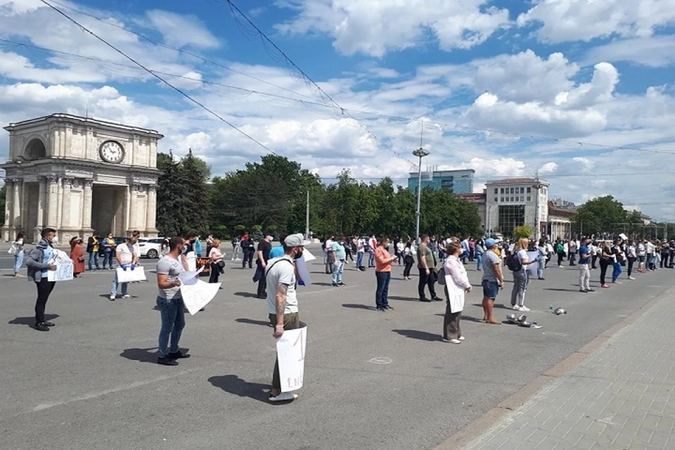 Акция протеста прошла сегодня в Кишиневе.