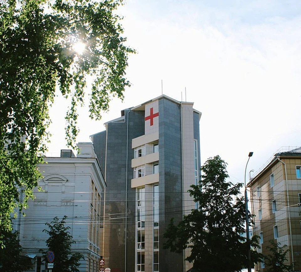 Респираторный госпиталь занимает отдельный семиэтажный корпус.