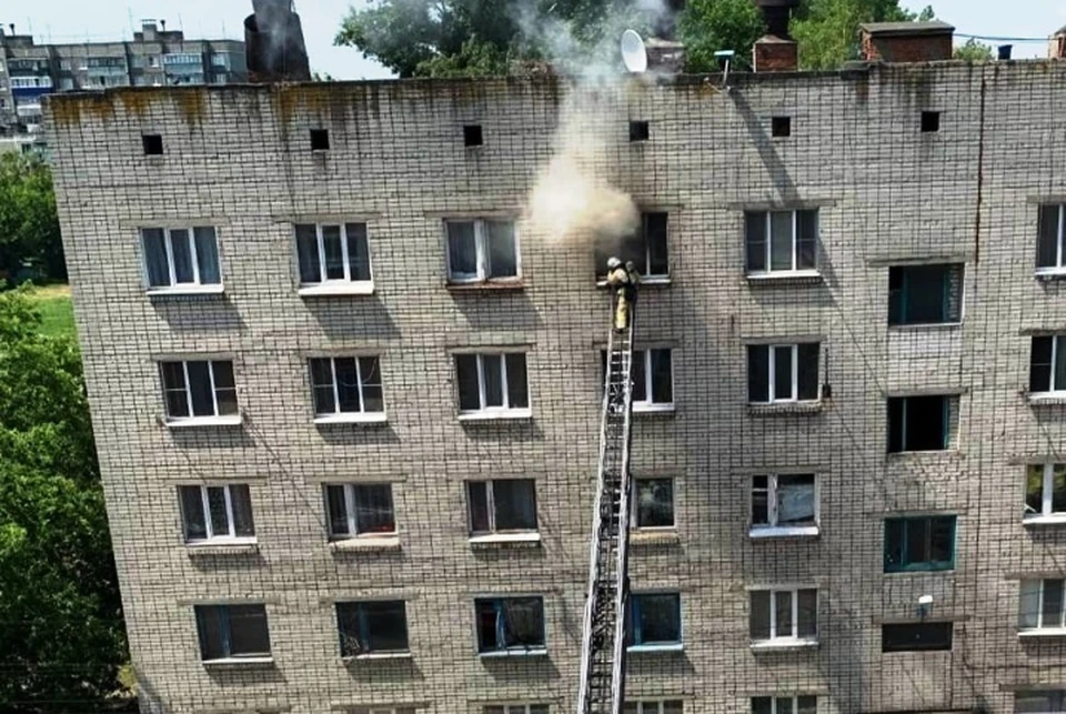 Возгорание произошло в комнате