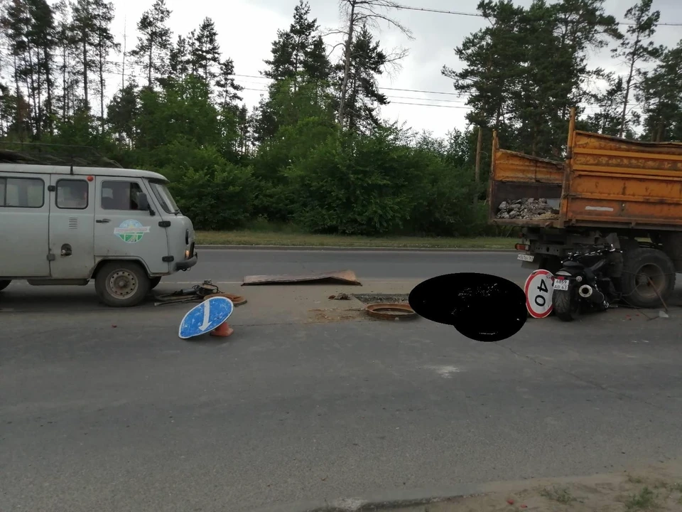 Мотоциклист погиб на месте