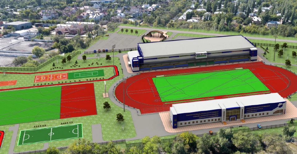 Вот такой спортивный центр будет на месте стадиона "Монолит". Фото компании-проектировщика.