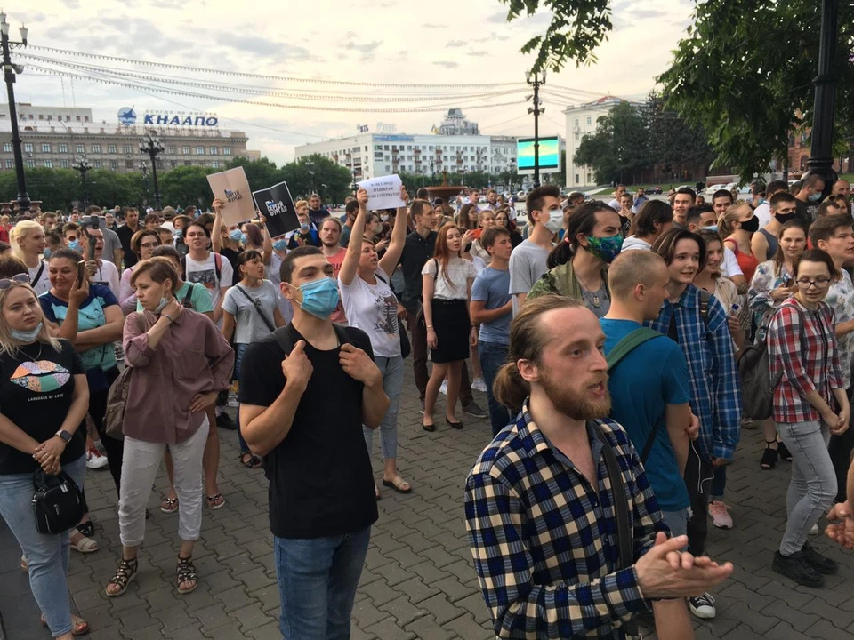 Жители Хабаровского края вновь вышли на центральные улицы