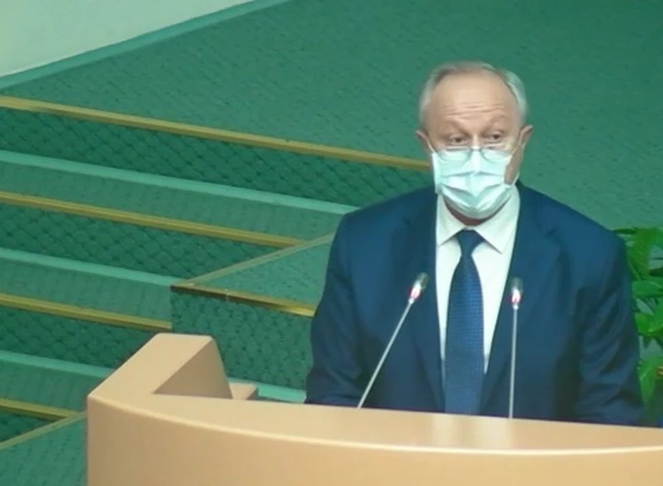 Валерий Радаев на докладе в областной думе