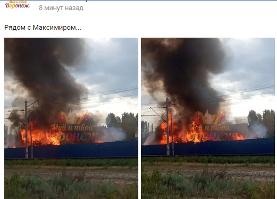 Огонь полыхает в лесополосе, относящейся к улице Минской.