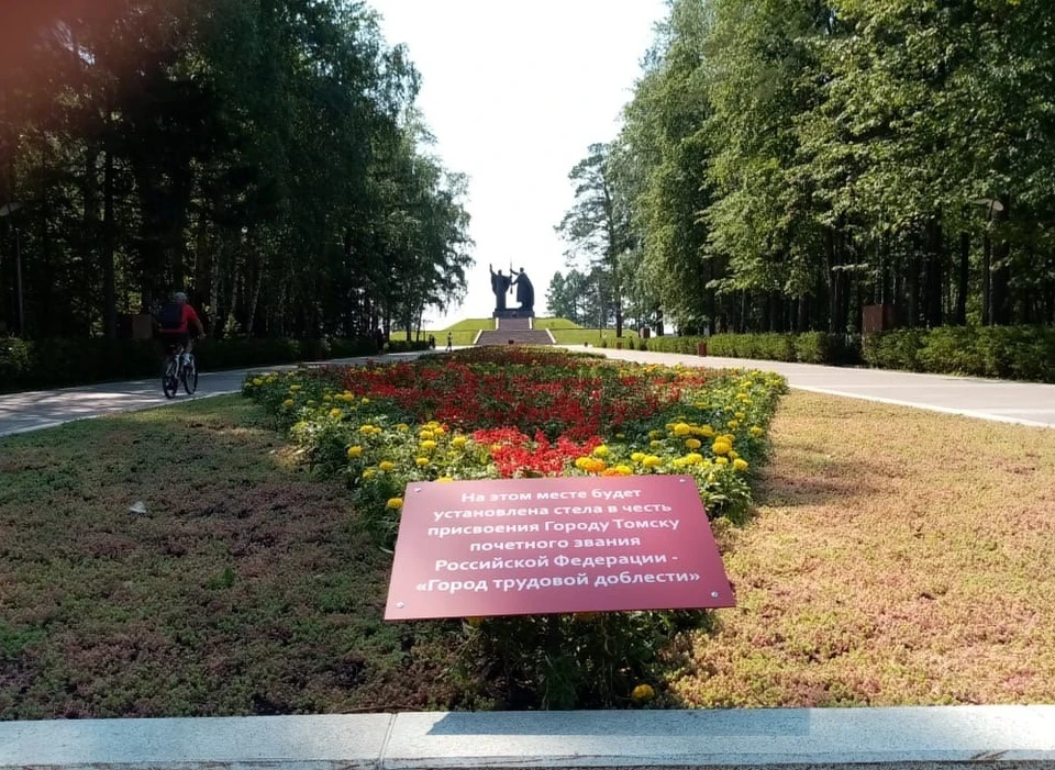 Установить стелы решено вдоль аллеи, ведущей к монументу Боевой и трудовой славы томичей.