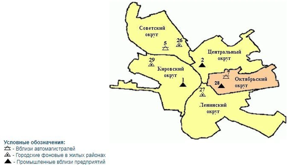 Карта омска по районам