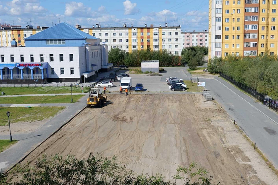 В Новом Уренгое строят новые игровые площадки и скейтпарк Фото: yanao.ru