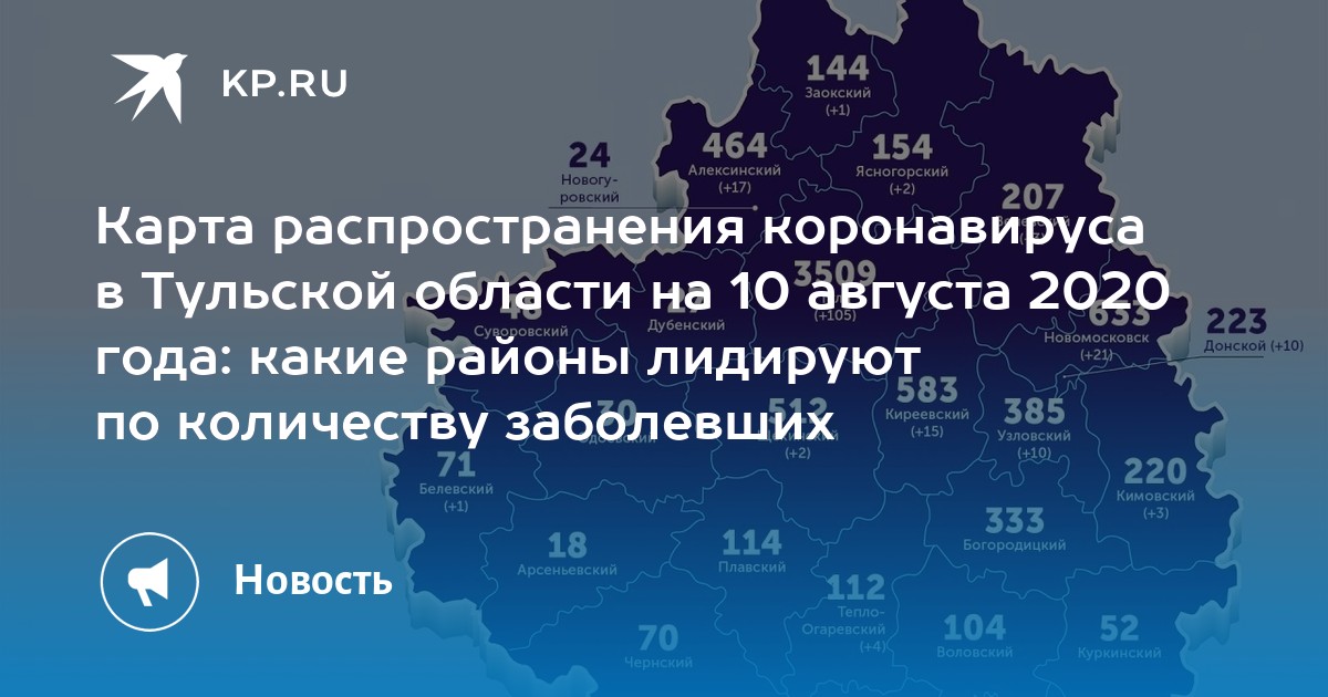 Карта коронавируса в тверской области на сегодняшний день