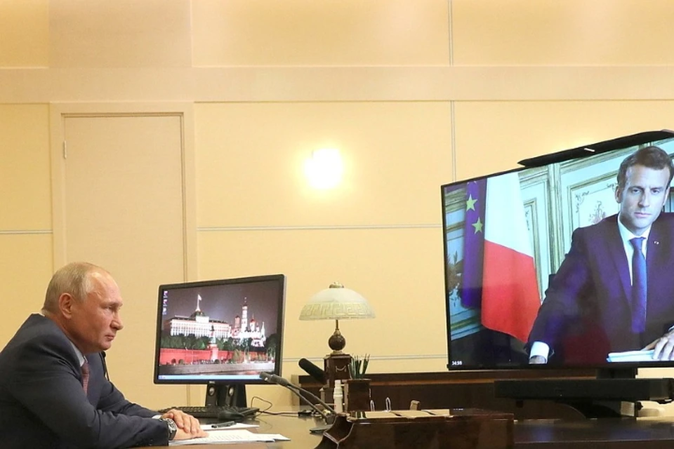 До этого Путин и Макрон общались в конце июня в режиме видеоконференции. Фото: kremlin.ru