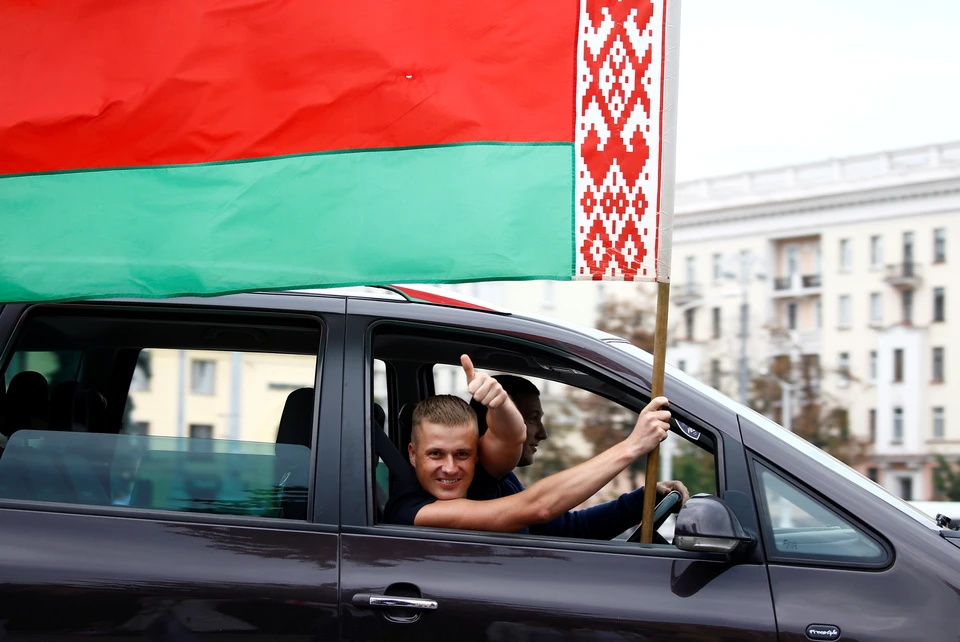 Автопробег в поддержку Лукашенко стартовал в Минске
